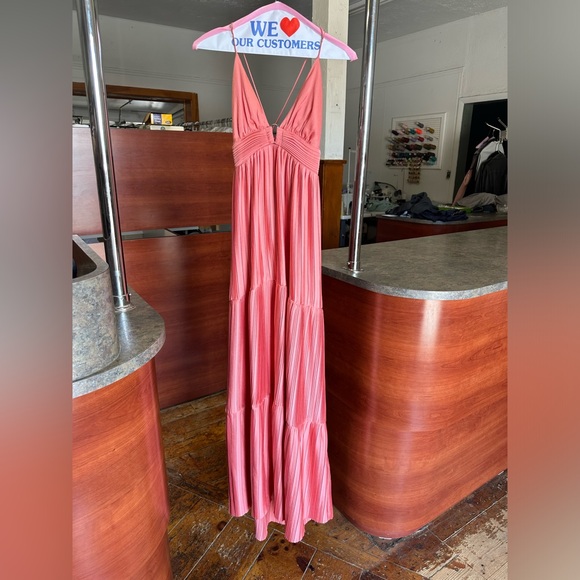 BA&SH Wasta Pleated Satin Plissé Maxi Dress - Picture 5 of 7